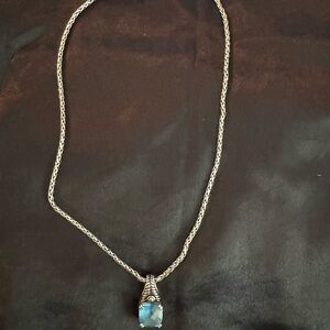 Effy Silver and Blue Necklace with Dainty Design